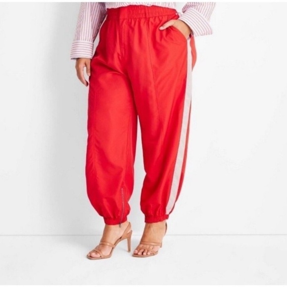NWT size  4X Women's High-Rise Nylon Track Pants Future Collective™ sold out - Picture 1 of 16